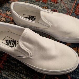 VANs Skate Slip-ons: White, Brand New, Never-Worn